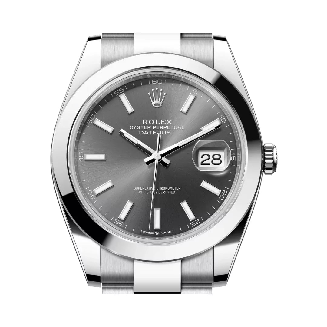 Rolex Datejust Oyster Perpetual 41mm Slate Grey Dial Mens Watch