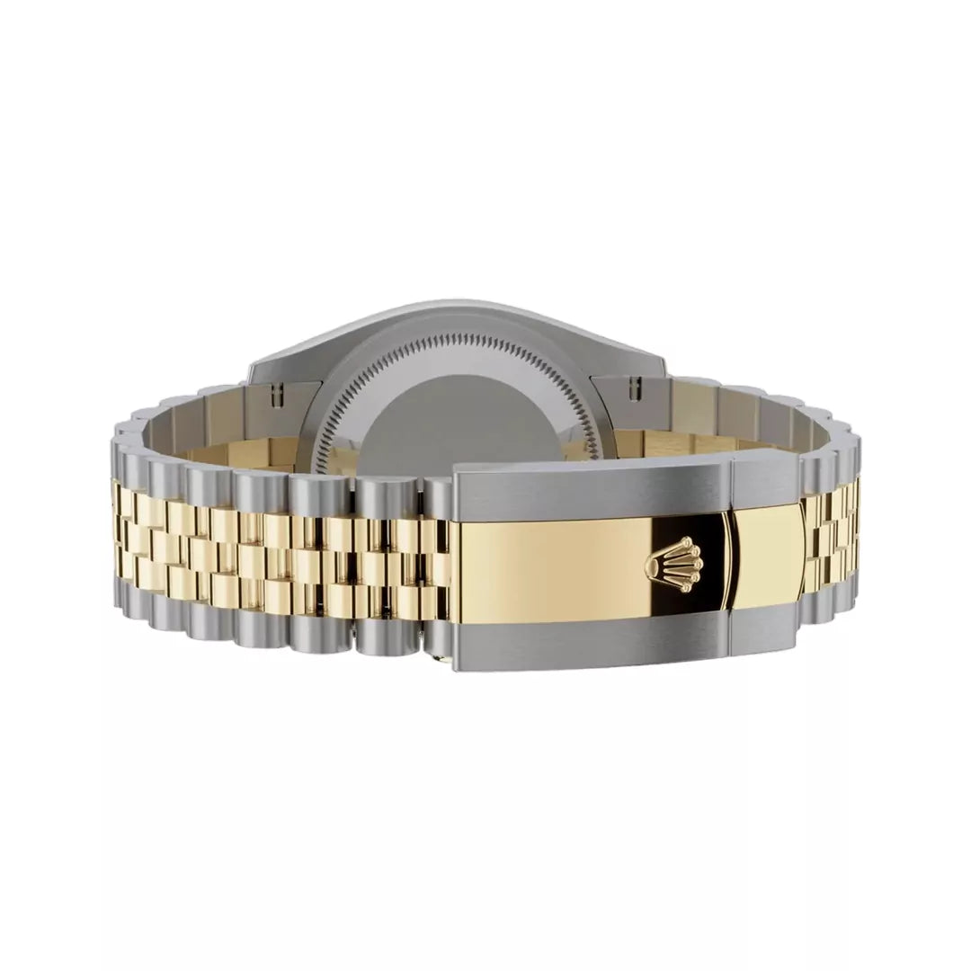 Rolex Datejust Steel & Yellow Gold 36mm Champagne Palm Motif Dial Ladies Watch