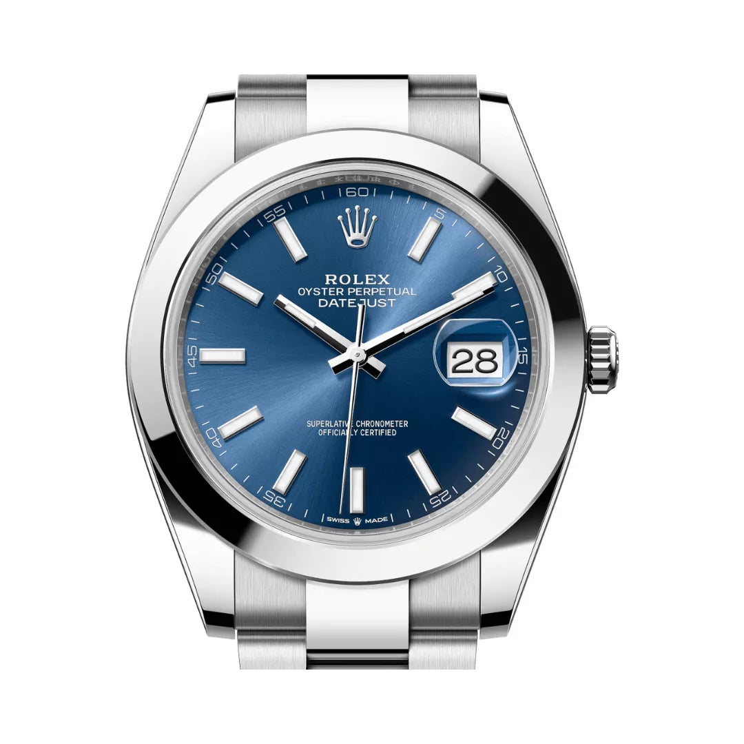 Rolex Datejust Oyster Perpetual Stainless Steel 41Mm Blue Dial Men’s Watch