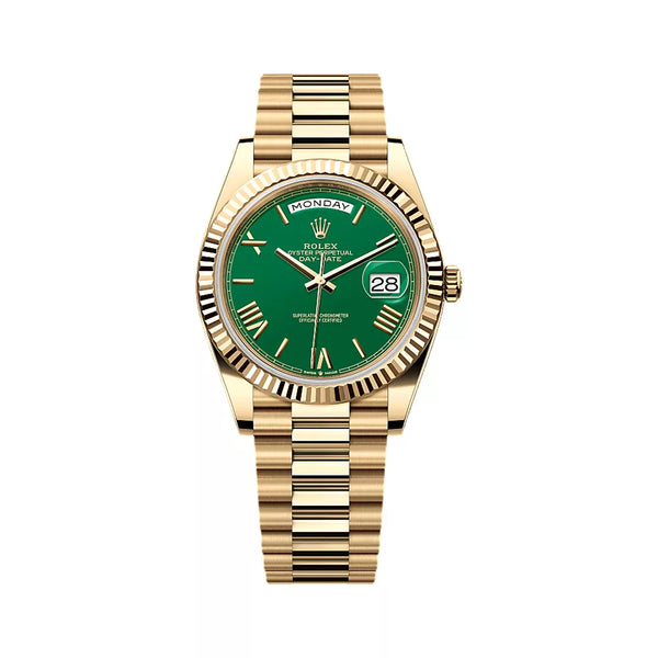 Rolex Day-Date Yellow Gold 40mm Green Dial