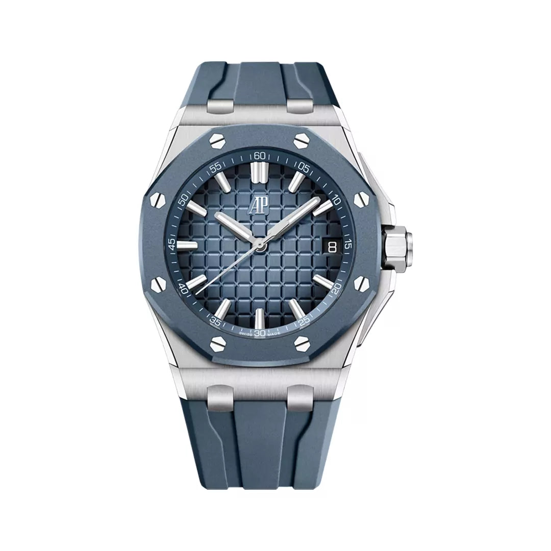 Audemars Piguet Royal Oak Offshore Stainless Steel 43mm Smoked Blue Dial Men’s Watch