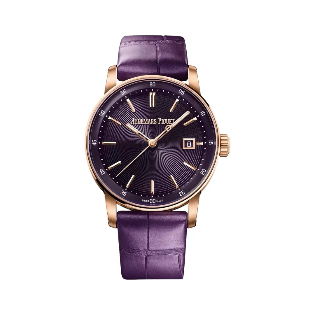 Audemars Piguet Code 11.59 Rose Gold 38mm Purple Dial Ladies Watch