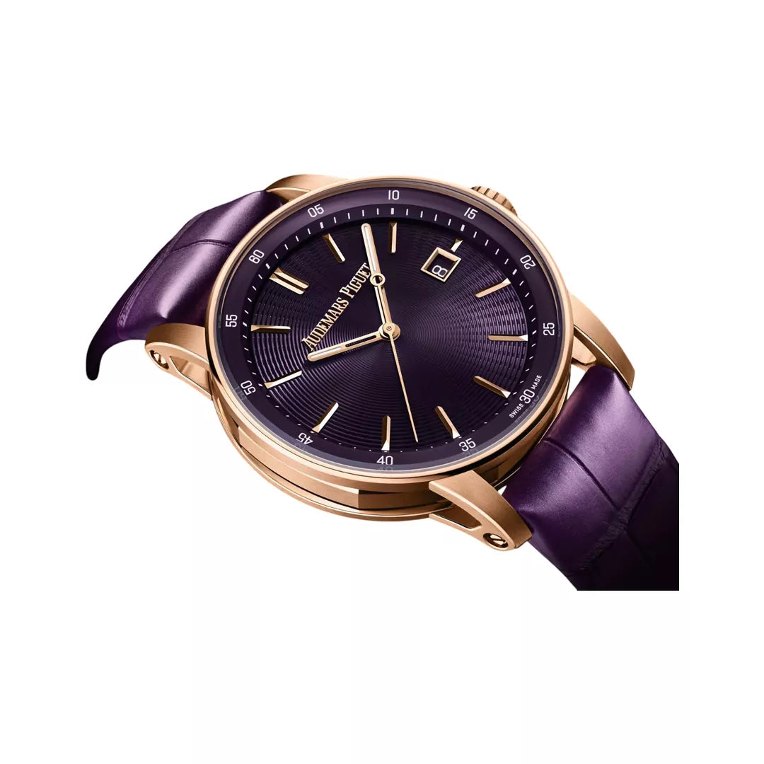 Audemars Piguet Code 11.59 Rose Gold 38mm Purple Dial Ladies Watch