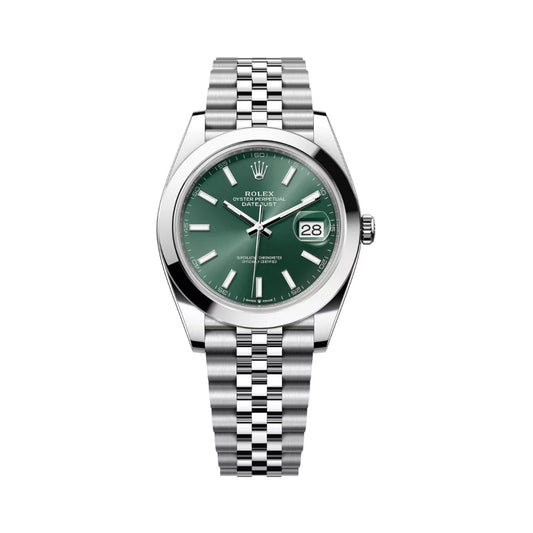 Rolex Datejust Oyster Perpetual 41mm Mint Green Dial Mens Watch