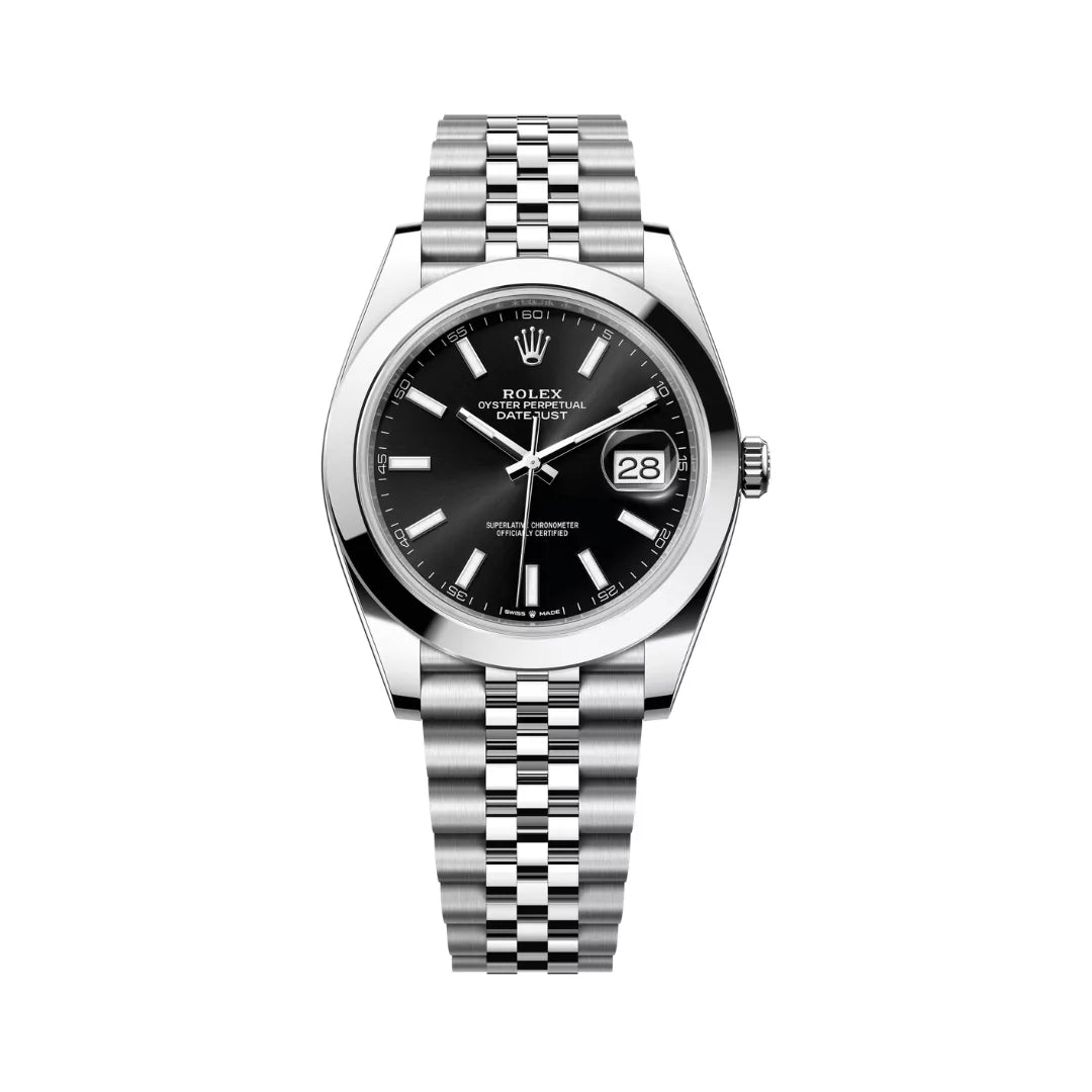 Rolex Datejust Oyster Perpetual 41mm Black Dial Mens Watch