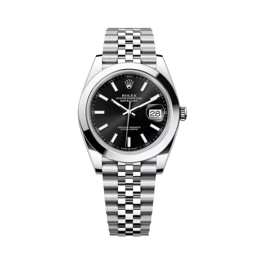 Rolex Datejust Oyster Perpetual 41mm Black Dial Mens Watch
