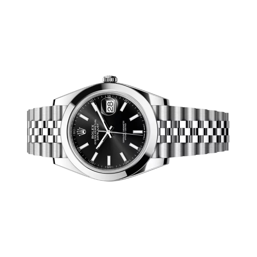 Rolex Datejust Oyster Perpetual 41mm Black Dial Mens Watch