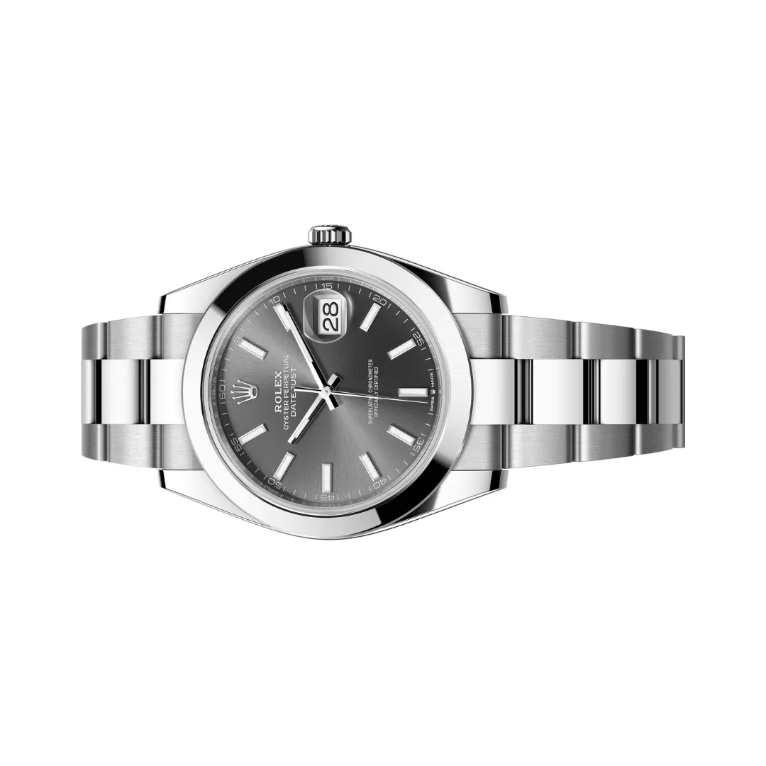 Rolex Datejust Oyster Perpetual 41mm Slate Grey Dial Mens Watch