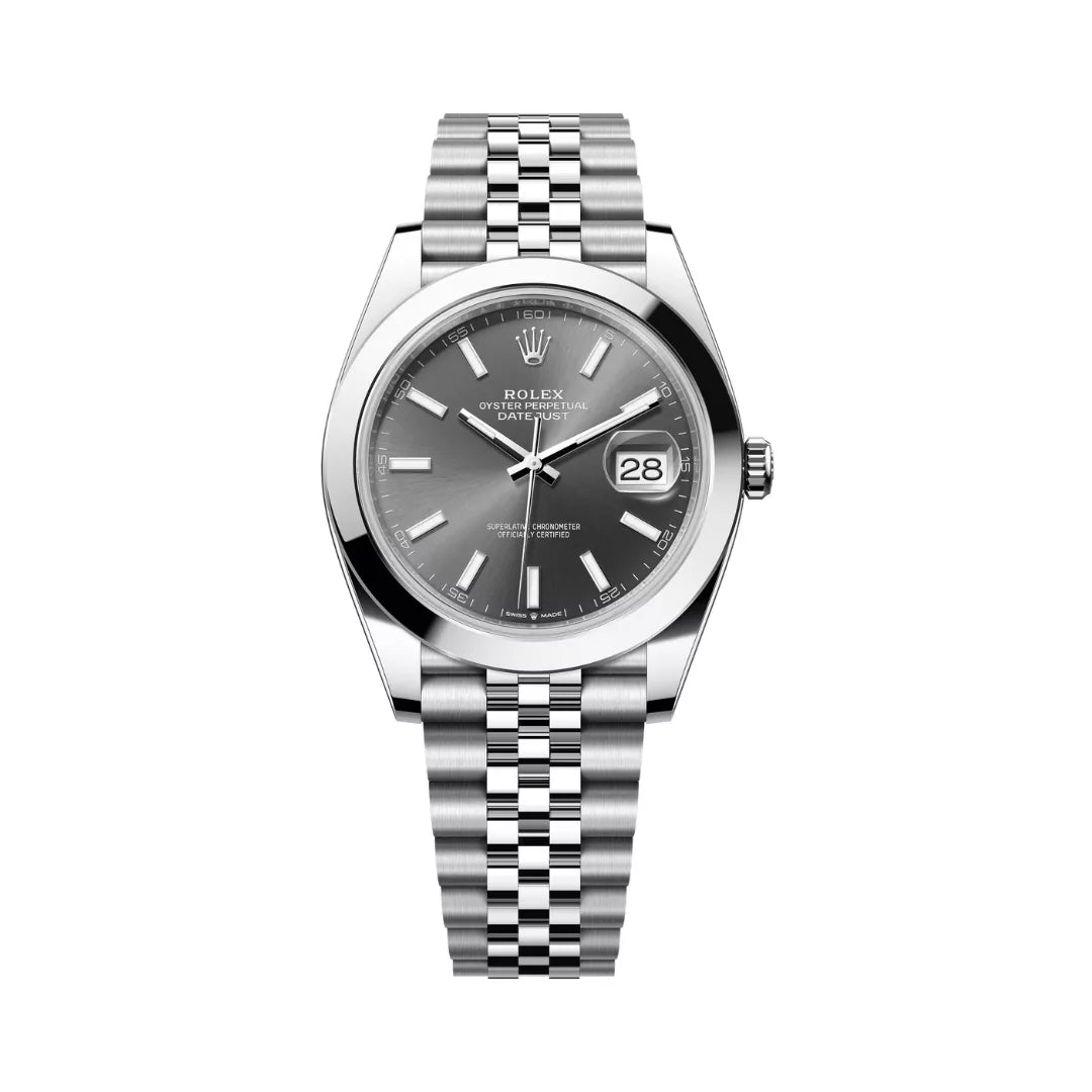 Rolex Datejust Oyster Perpetual 41Mm Grey Dial Mens Watch