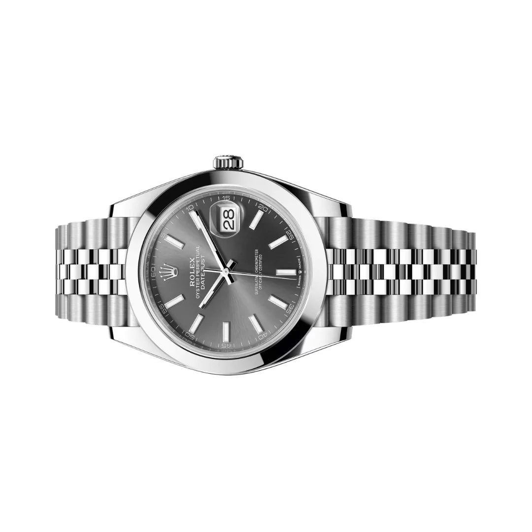 Rolex Datejust Oyster Perpetual 41Mm Grey Dial Mens Watch