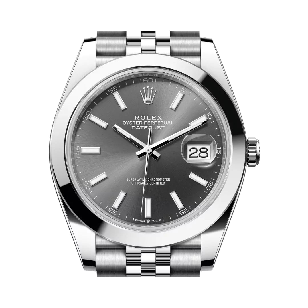 Rolex Datejust Oyster Perpetual 41Mm Grey Dial Mens Watch